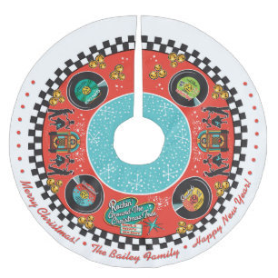 Anpassade Rockin' vid jul Julgransmatta Borstad Polyester
