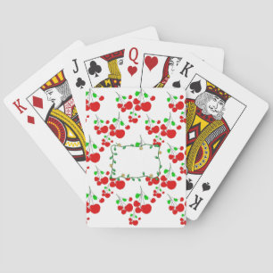 Anpassade röd körsbär med mönster tillbehör LeahG Casinokort