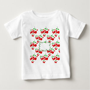 Anpassade röd körsbär med mönster tillbehör LeahG T Shirt
