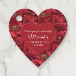 Anpassade röda anemoneväxter Fantasiträdgård Födel Gåvor Etiketter