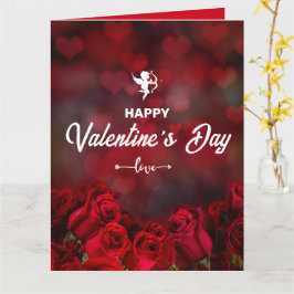 Anpassade röda rosor Cupid Romantiska Trendiga All Kort