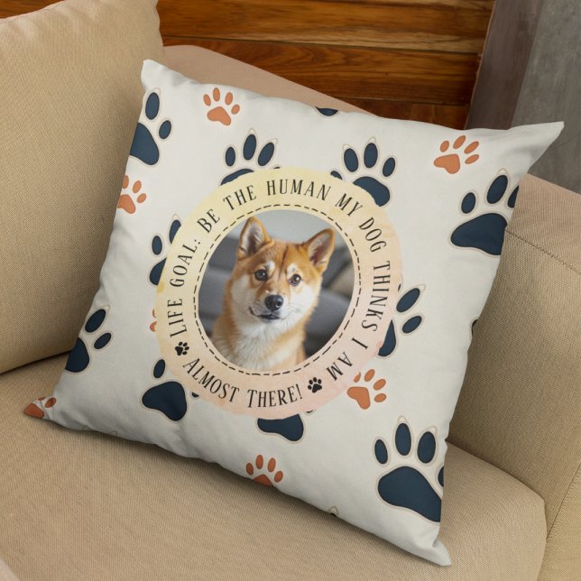 Anpassade Rolig hund Älskare Gift - Life-mål Kudde (Skapare uppladdad)
