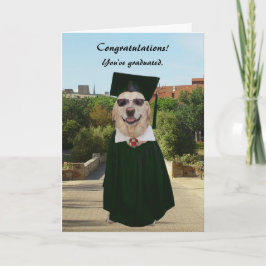 Anpassade Rolig hund/Lab Studenten Kort