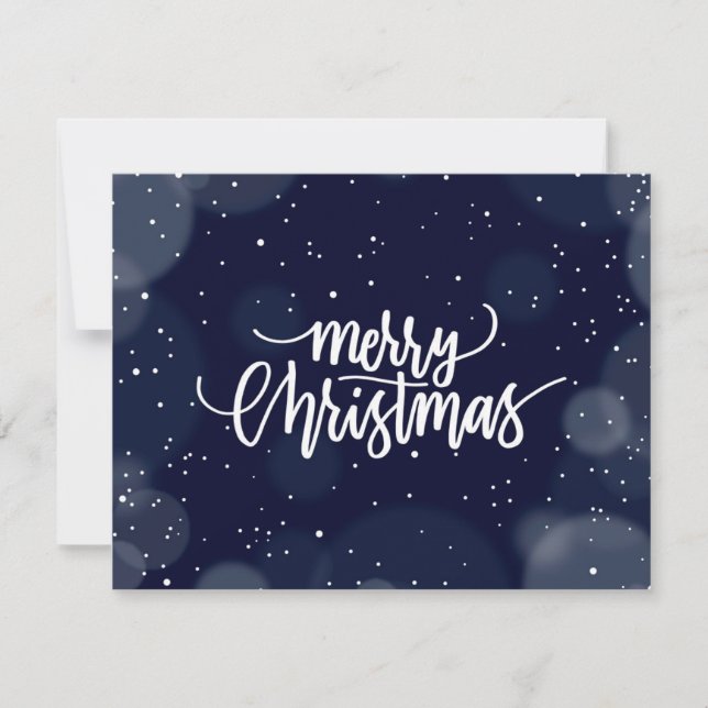 Anpassade Roligt blått julkort Helgdag (Framsida)