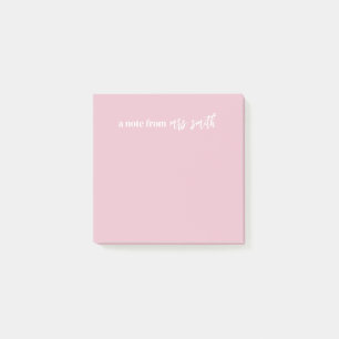 Anpassade Rosa, anteckning Post-it Block