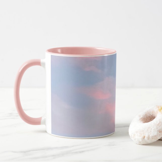 Anpassade Rosa Clouds Mugg (Med munk)