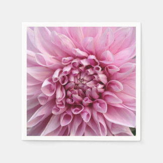 Anpassade Rosa Dahlia Blommigt Papper Napkins Pappersservett