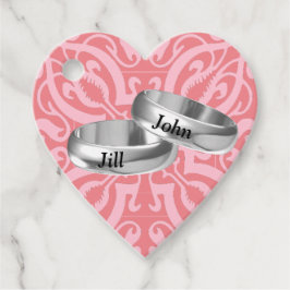 Anpassade rosa-damm gåvor etiketter