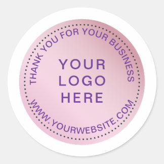 Anpassade Rosa Modern Circle Sticker Runt Klistermärke