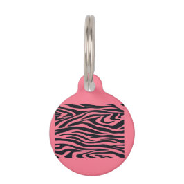 Anpassade Rosa och svart Zebra Animal Print Djurbricka