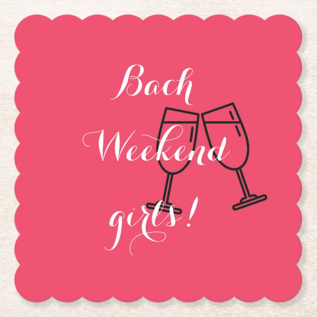 Anpassade rosa pappersunderlägg för möhippa underlägg papper (Framsida)