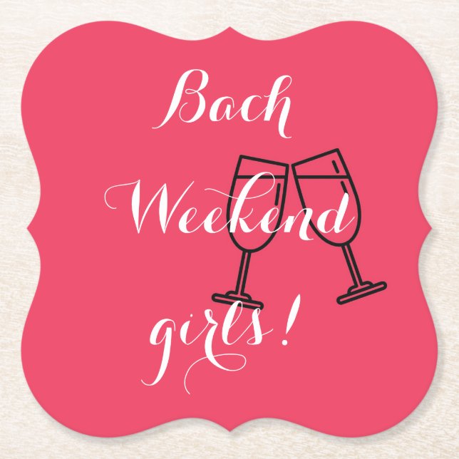 Anpassade rosa pappersunderlägg för möhippa underlägg papper (Framsida)