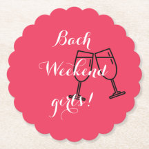 Anpassade rosa pappersunderlägg för möhippa