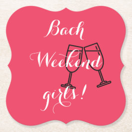 Anpassade rosa pappersunderlägg för möhippa underlägg papper