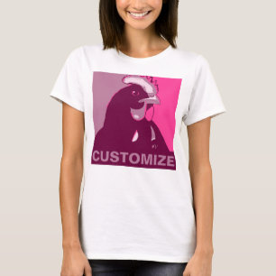Anpassade! Rosa Pop Art Inspired Chicken Tshirt T Shirt