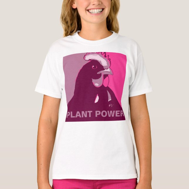 Anpassade! Rosa Pop Art Inspired Chicken Tshirt T Shirt (Framsida)