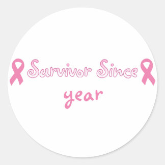 Anpassade Rosa Ribbon Sticker Runt Klistermärke
