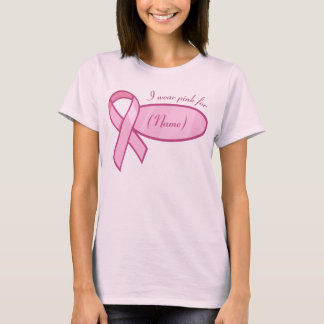 Anpassade Rosa Ribbon T-Shirt