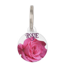 Anpassade rosa ros blommigt Rosie hund cat namn