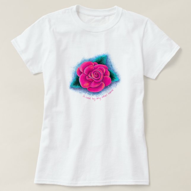 Anpassade Rosa ros T-Shirt (Design framsida)