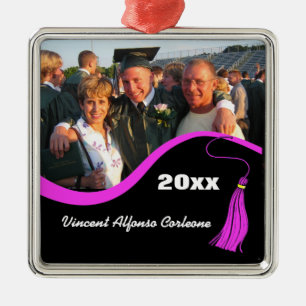 Anpassade Rosa Tassel Studenten Ornament