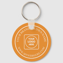 Anpassade Rose Gold Business Logotyp Nyckelringar 