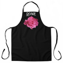 Anpassade Rosie namn romantic rosa ros blommigt