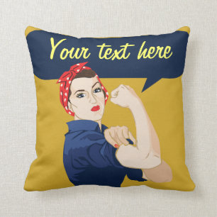 Anpassade Rosie Riveter Kudde