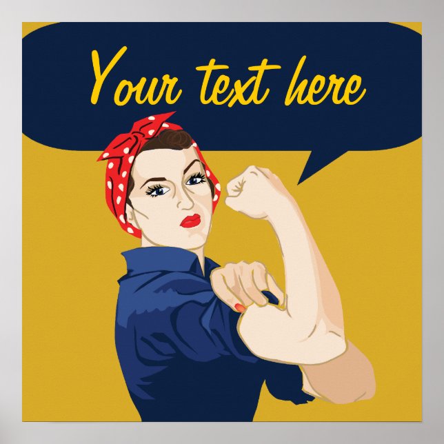 Anpassade Rosie Riveter Poster (Framsidan)