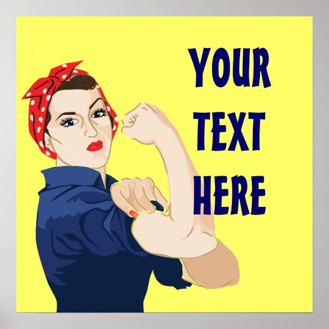 Anpassade Rosie Riveter Poster (Framsidan)