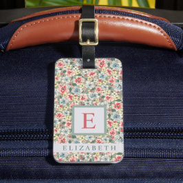 Anpassade Rosor för Grönt av vattenfärgsfärg i Blo Bagagebricka