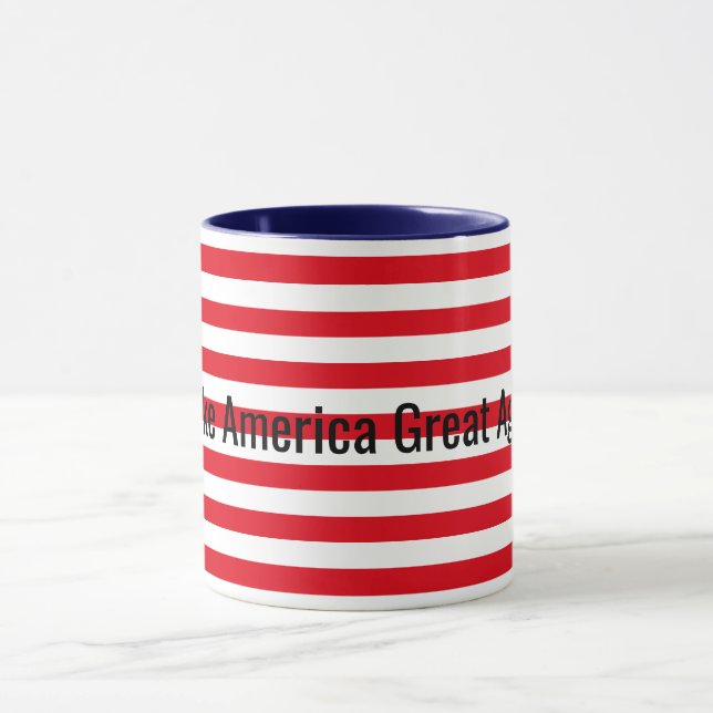 Anpassade Rött vitt blått Gör Amerika Underbart Mugg (Center)