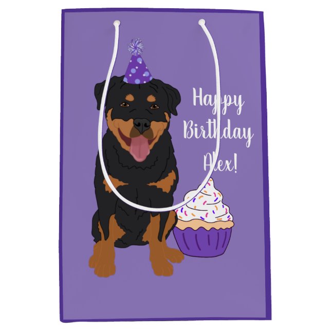 Anpassade Rottweiler Birthday (Framsidan)