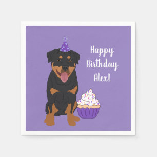 Anpassade Rottweiler Birthday Pappersservett