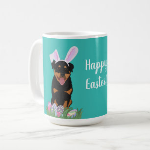 Anpassade Rottweiler Påsk Kaffemugg