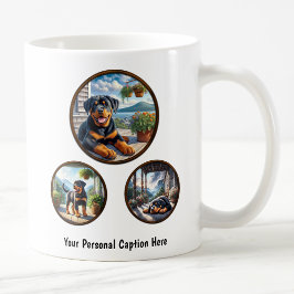 Anpassade Rottweiler Puppy Kaffemugg