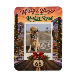 Anpassade Route 66-semesterfotonminnen Magnet