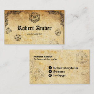 Anpassade RPG-affärskort för genetiskt modifierat  Visitkort