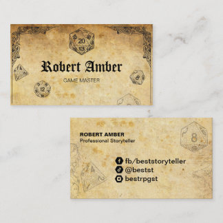 Anpassade RPG-affärskort för genetiskt modifierat  Visitkort