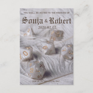 Anpassade RPG Dice bröllopsinbjudan Inbjudningar