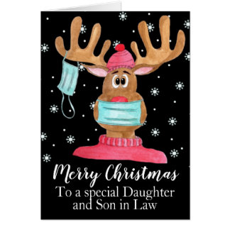 Anpassade Rudolph Ansikte Mask Reindeer OBS Kort