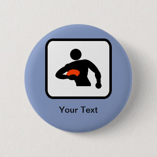 Anpassade Rugby Player-Logotyp Knapp