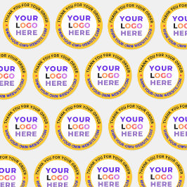 Anpassade runda tack-klistermärken för företag med runt klistermärke