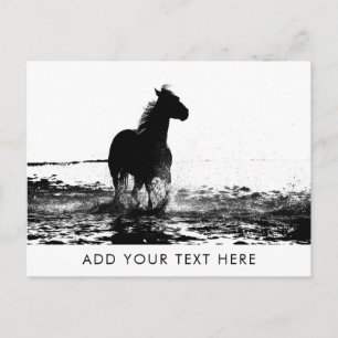 Anpassade Running Horse Animal Template Vykort