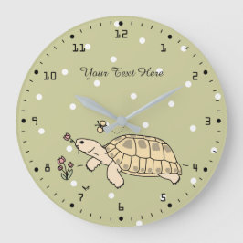 Anpassade Russian Tortoise Clock Stor Klocka