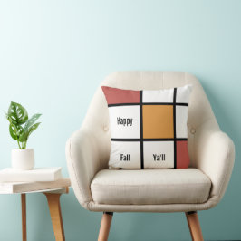 Anpassade Rust Guld Mondrian Stil Kudde