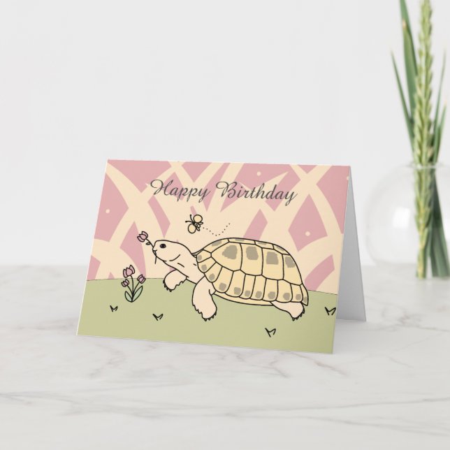 Anpassade ryska Tortoise Card Kort (Framsida)