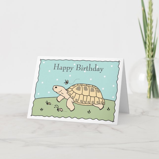 Anpassade ryska Tortoise Card Kort (Framsida)