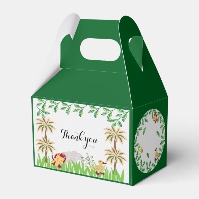 Anpassade Safari Födelsedagsfest Presentaskar (Framsidan Sidan)