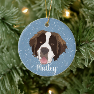 Anpassade Saint Bernard-jul Julgransprydnad Keramik